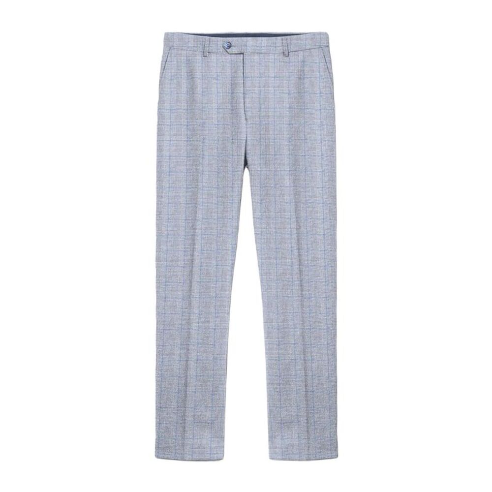 Lambretta Mens George Pow Check Suit Trousers / Gray